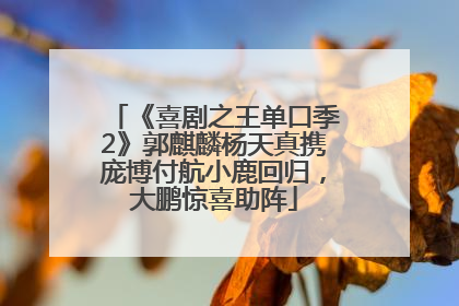 《喜剧之王单口季2》郭麒麟杨天真携庞博付航小鹿回归，大鹏惊喜助阵